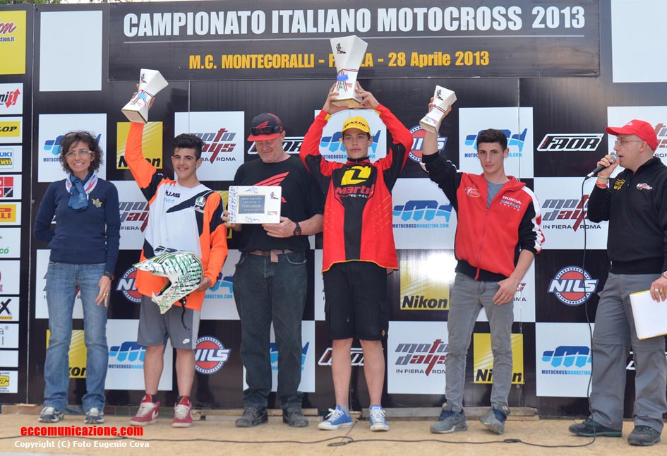 il podio MX2 Under 21 a Faenza